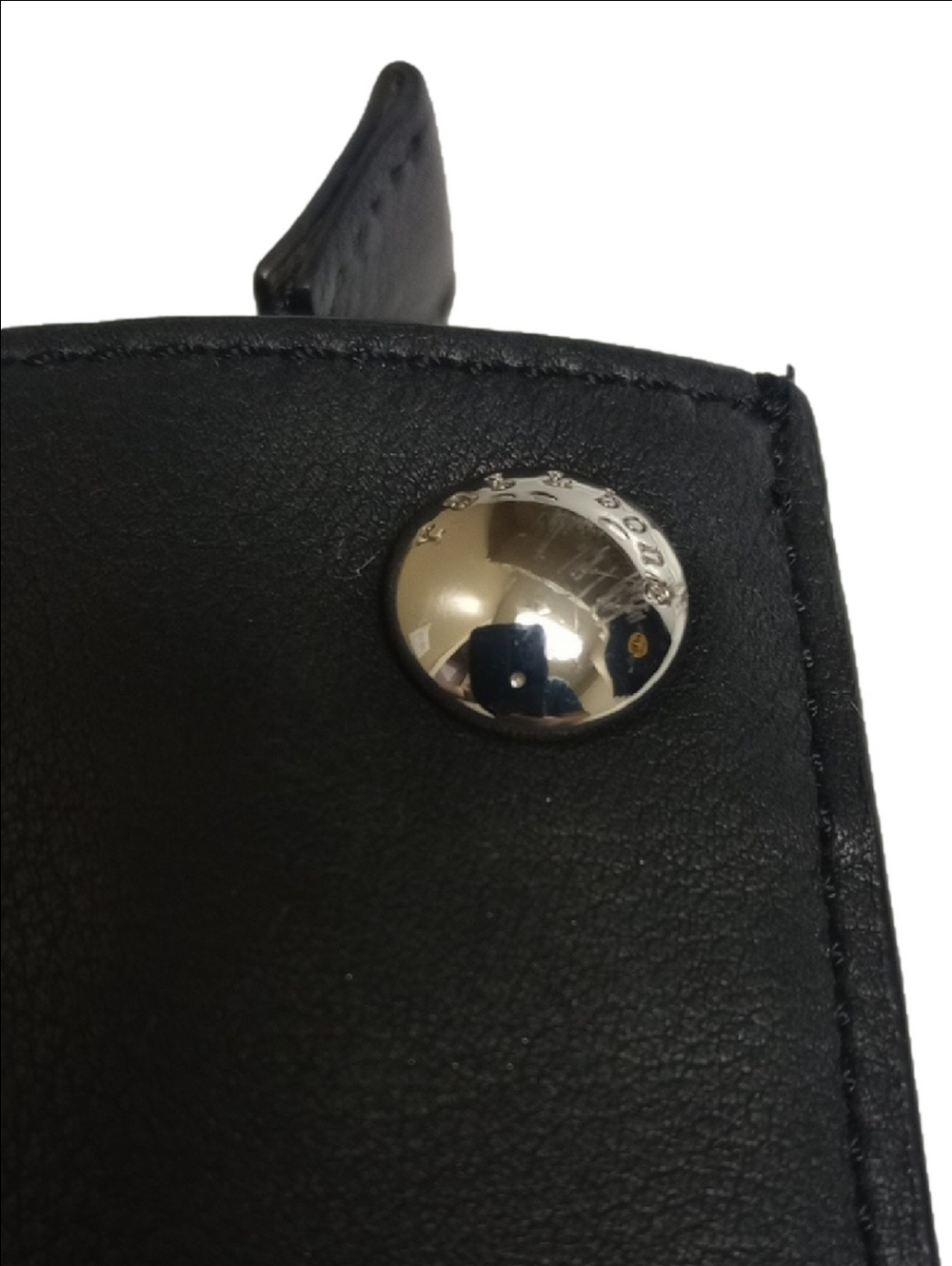 RAG & BONE BLACK LEATHER & SUEDE ZIPPERED CLUTCH BAG - Picture 8 of 11